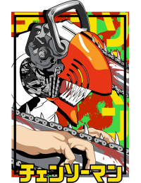 Chainsaw Dark Anime Vector